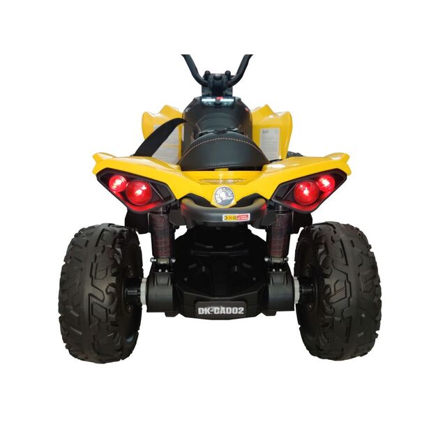 Vienvietis elektrinis keturratis Can-am, geltonas