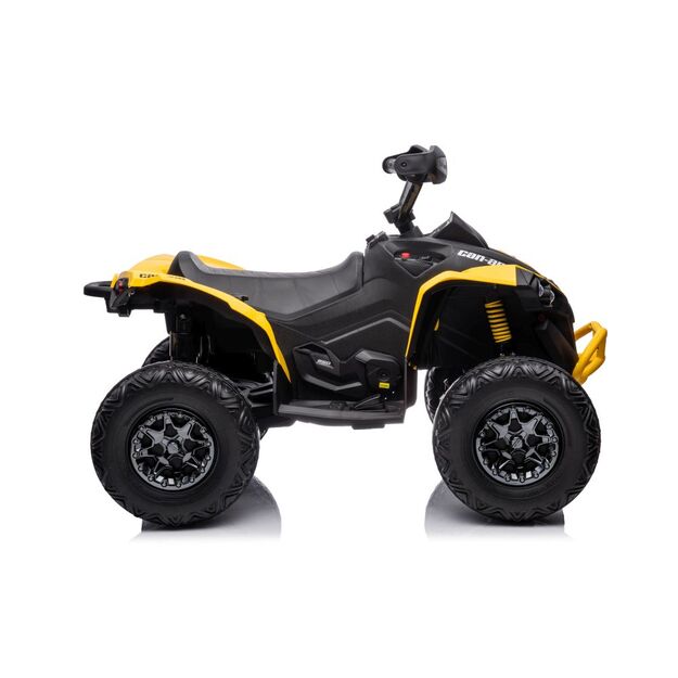 Vienvietis elektrinis keturratis Can-am, geltonas