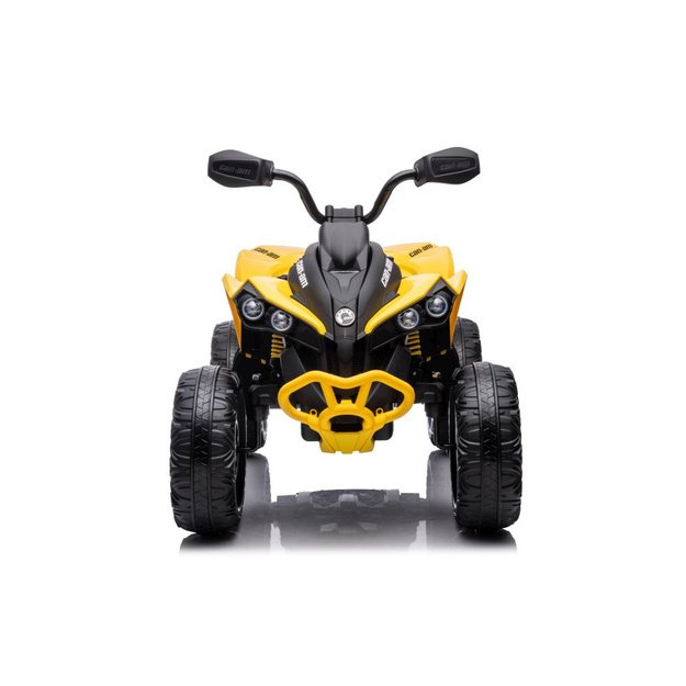 Vienvietis elektrinis keturratis Can-am, geltonas