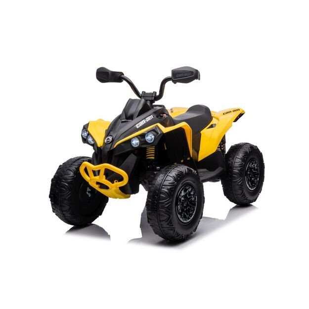 Vienvietis elektrinis keturratis Can-am, geltonas