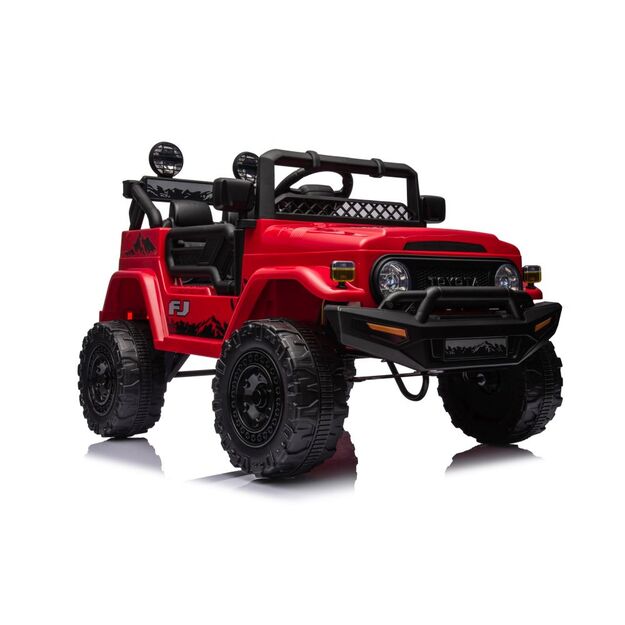 Vienvietis elektrinis visureigis Toyota FJ 4x4, raudonas