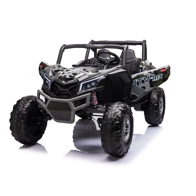 Galingas dvivietis vaikiškas elektrinis bagis UTV-MX Camo lakuotas su MP4