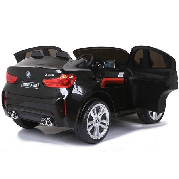 Dvivietis elektromobilis vaikams BMW X6M, juodas 15