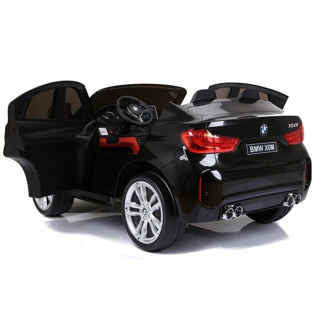 Dvivietis elektromobilis vaikams BMW X6M, juodas 13