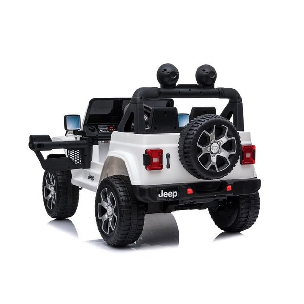 Vienvietis elektromobilis vaikams Jeep Rubicon 4x4, baltas