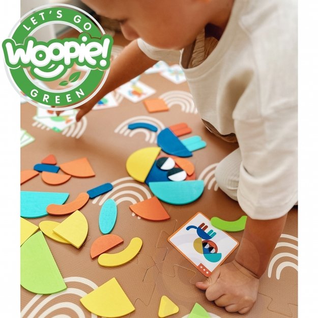 Medinė Montessori dėlionė 55 detalės, Woopie