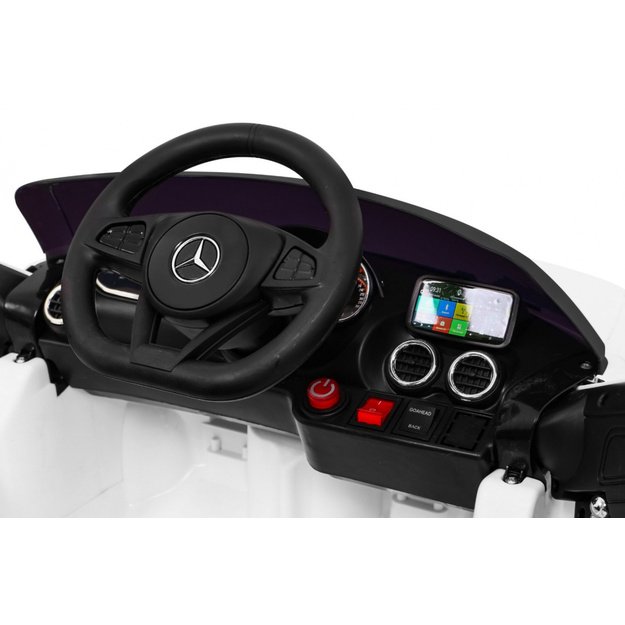 Vienvietis elektromobilis vaikams Mercedes Benz GT, baltas