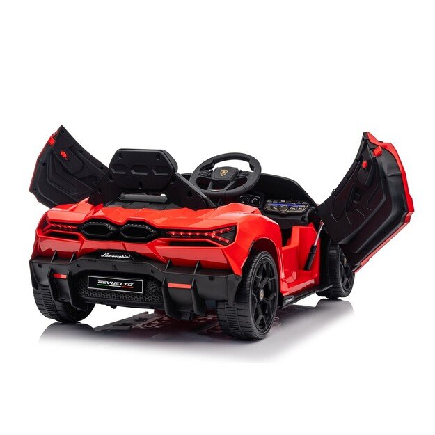 Vienvietis elektromobilis vaikams Lamborghini Revuelto, raudonas