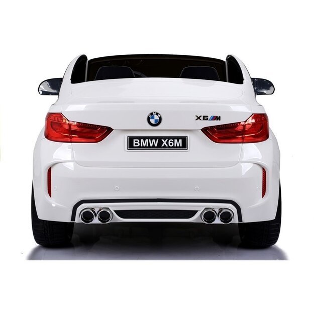 Dvivietis elektromobilis vaikams BMW X6M, baltas