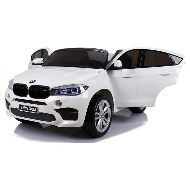 Dvivietis elektromobilis vaikams BMW X6M, baltas