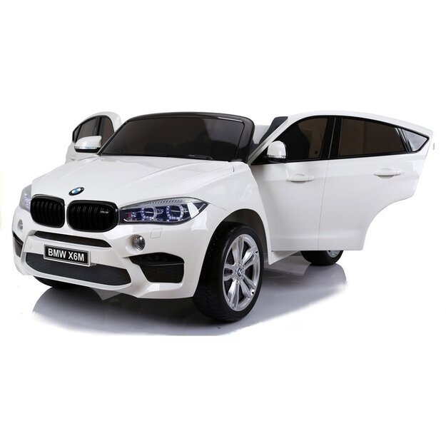 Dvivietis elektromobilis vaikams BMW X6M, baltas