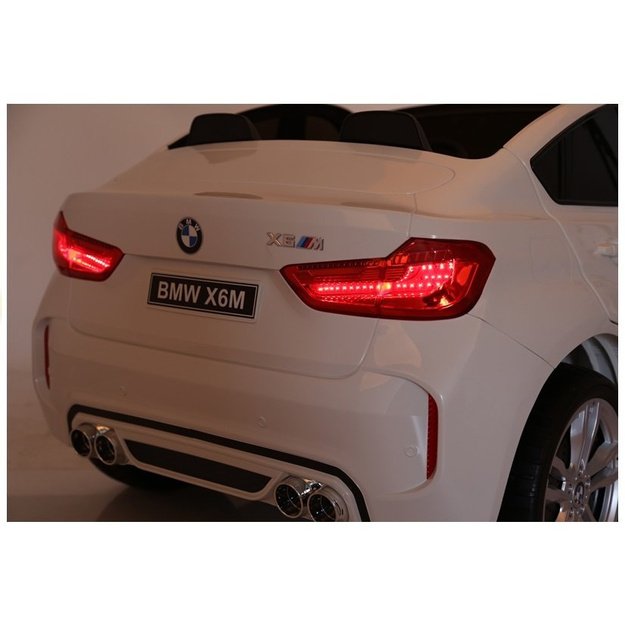 Dvivietis elektromobilis vaikams BMW X6M, baltas