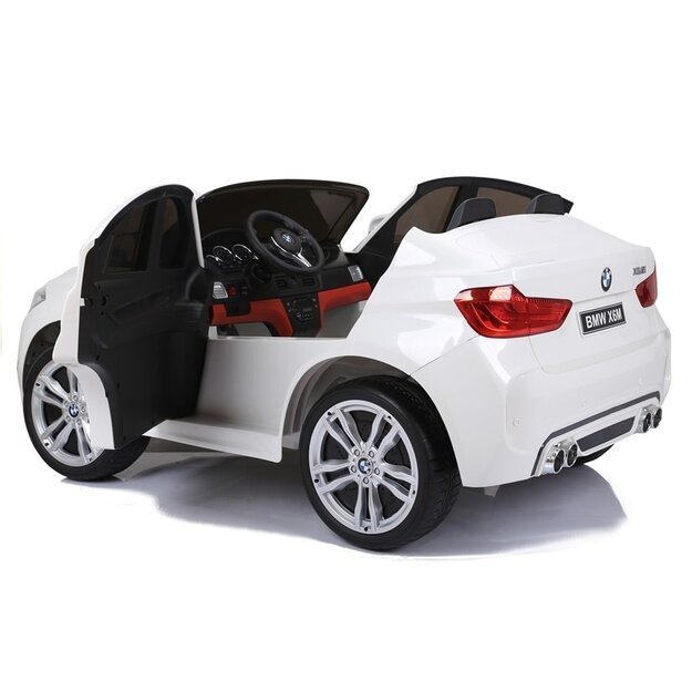 Dvivietis elektromobilis vaikams BMW X6M, baltas