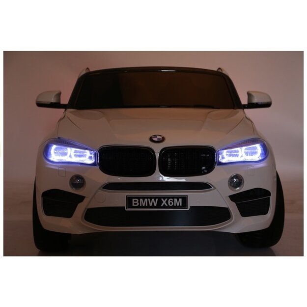 Dvivietis elektromobilis vaikams BMW X6M, baltas