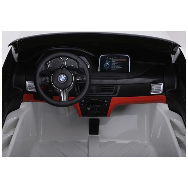 Dvivietis elektromobilis vaikams BMW X6M, baltas