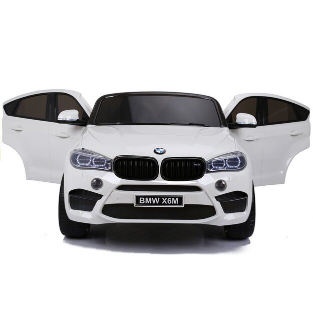 Dvivietis elektromobilis vaikams BMW X6M, baltas