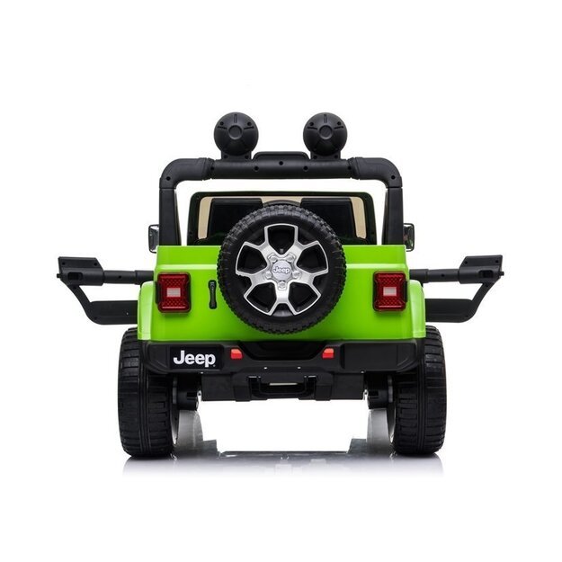 Vienvietis elektromobilis vaikams Jeep Rubicon 4x4, žalias