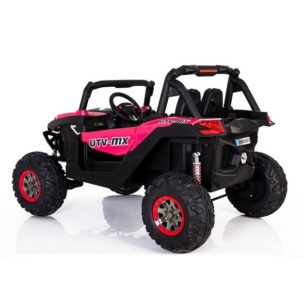 Dvivietis elektromobilis vaikams bagis UTV-MX 4x4 XMX, rožinis