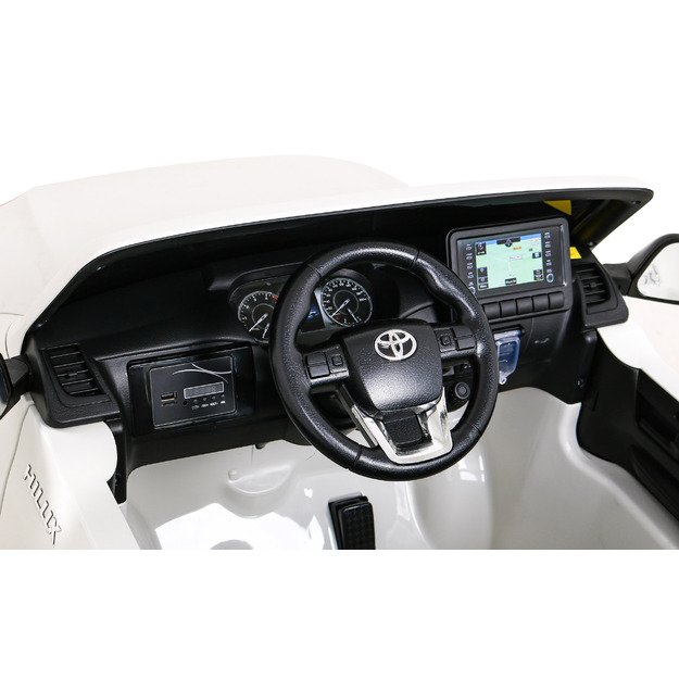 Dvivietis elektromobilis vaikams Toyota Hilux, baltas