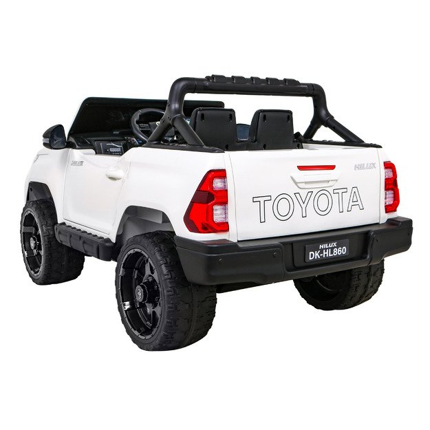 Dvivietis elektromobilis vaikams Toyota Hilux, baltas