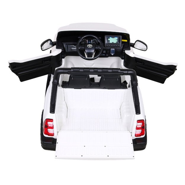 Dvivietis elektromobilis vaikams Toyota Hilux, baltas