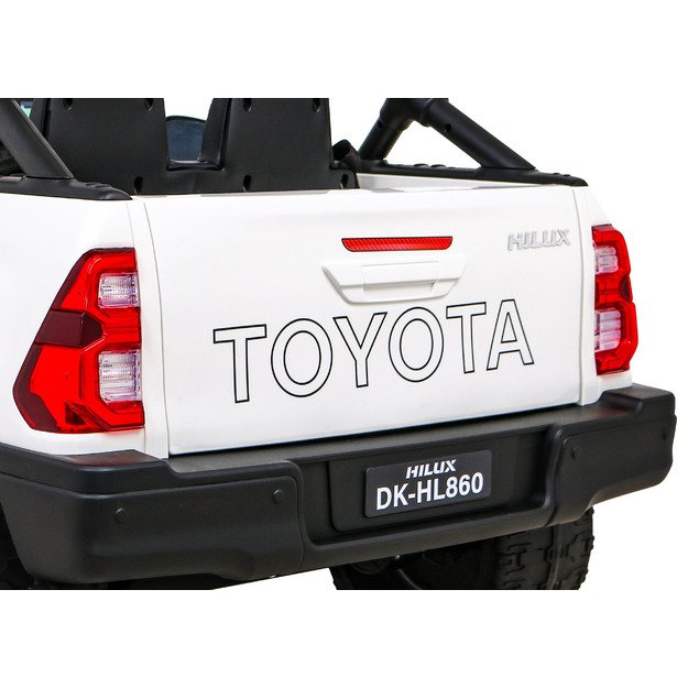 Dvivietis elektromobilis vaikams Toyota Hilux, baltas