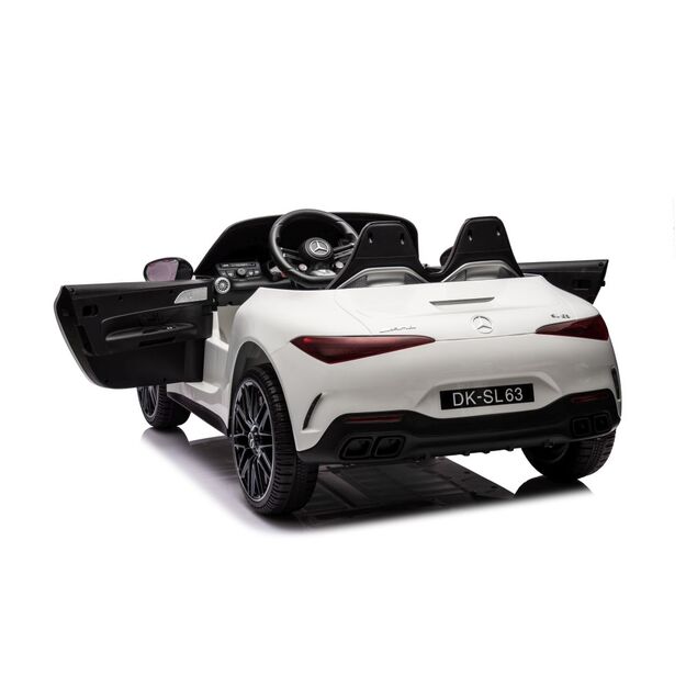 Dvivietis elektromobilis vaikams Mercedes AMG SL63, baltas