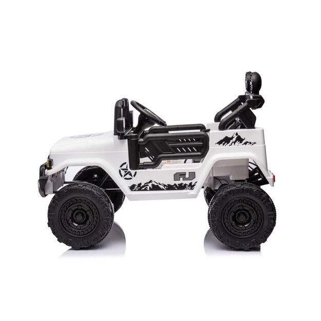 Vienvietis elektrinis visureigis Toyota FJ Khaki 4x4, baltas