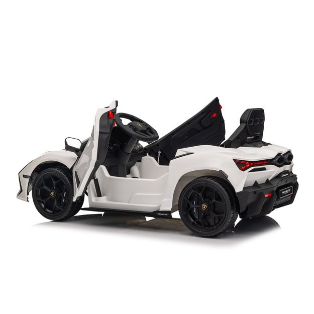 Vienvietis elektromobilis vaikams Lamborghini Revuelto, baltas