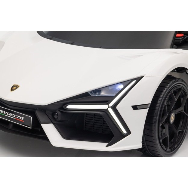 Vienvietis elektromobilis vaikams Lamborghini Revuelto, baltas