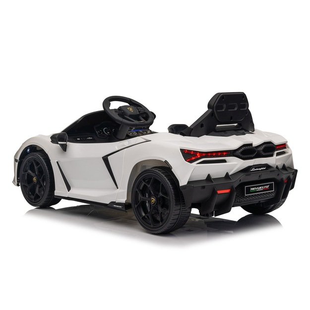 Vienvietis elektromobilis vaikams Lamborghini Revuelto, baltas