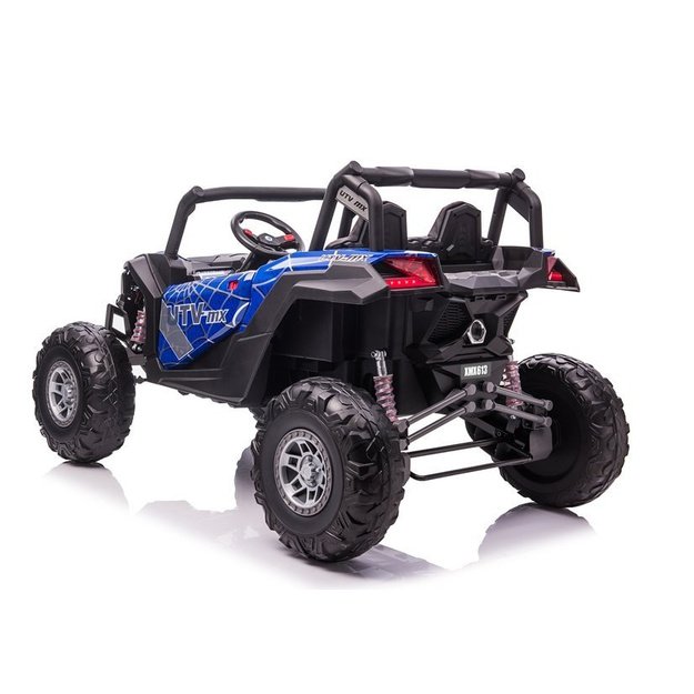 Galingas dvivietis vaikiškas elektrinis bagis UTV-MX Mėlynas Spider ir MP4