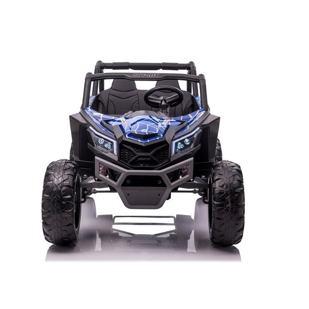 Galingas dvivietis vaikiškas elektrinis bagis UTV-MX Mėlynas Spider ir MP4