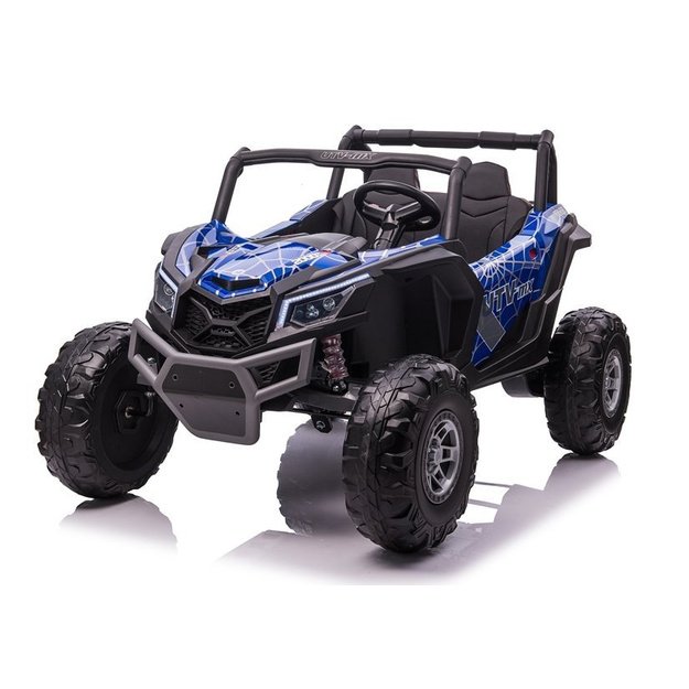 Galingas dvivietis vaikiškas elektrinis bagis UTV-MX Mėlynas Spider ir MP4