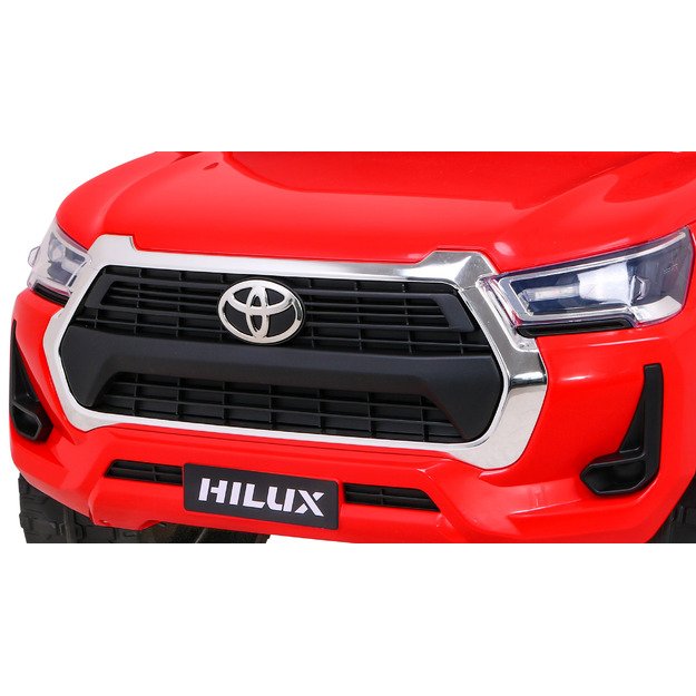Dvivietis elektromobilis vaikams Toyota Hilux, raudonas