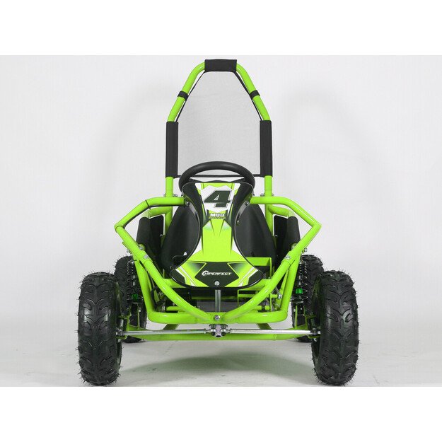 Vienvietis elektrinis bagis vaikams MUD MONSTER, žalias