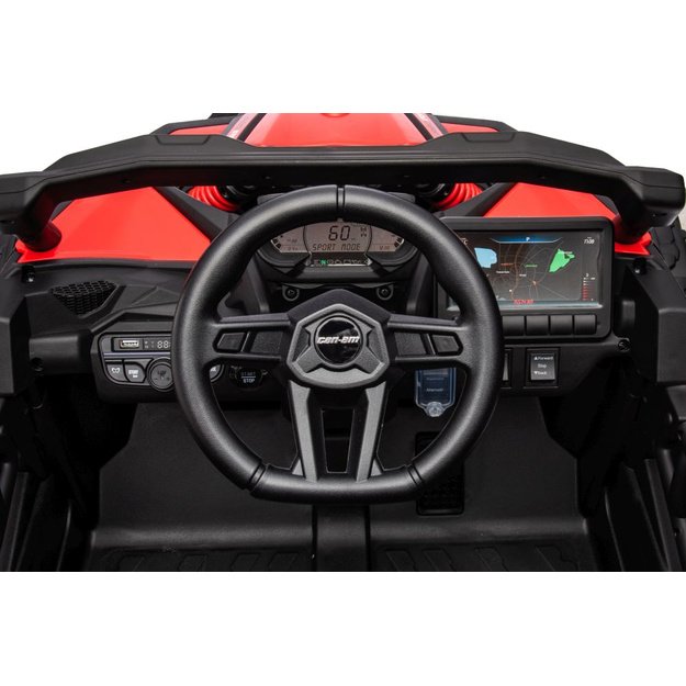 Vienvietis elektrinis bagis vaikams Can-am DK-CA003, raudonas