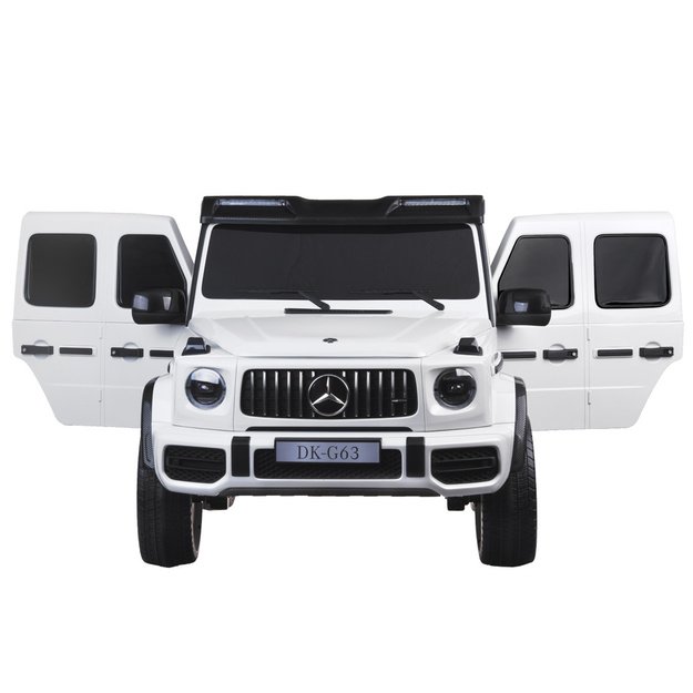 Dvivietis elektrinis džipas vaikams Mercedes G Class 63 AMG XXL 4x4, baltas