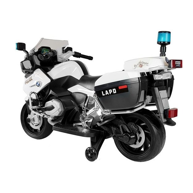 Elektrinis motociklas vaikams BMW R1200 Policija, baltas