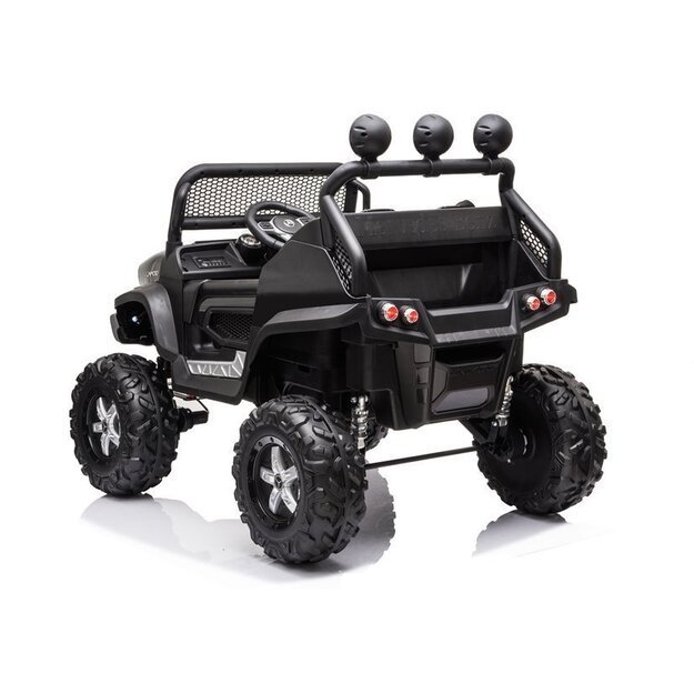Vaikiškas vienvietis elektromobilis Mercedes Benz Unimog S, juodas lakuotas