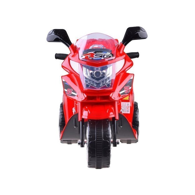 Vienvietis elektrinis triratis motociklas vaikams, raudonas