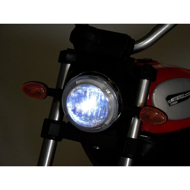 Vienvietis elektrinis motociklas vaikams Street Bob, juodas