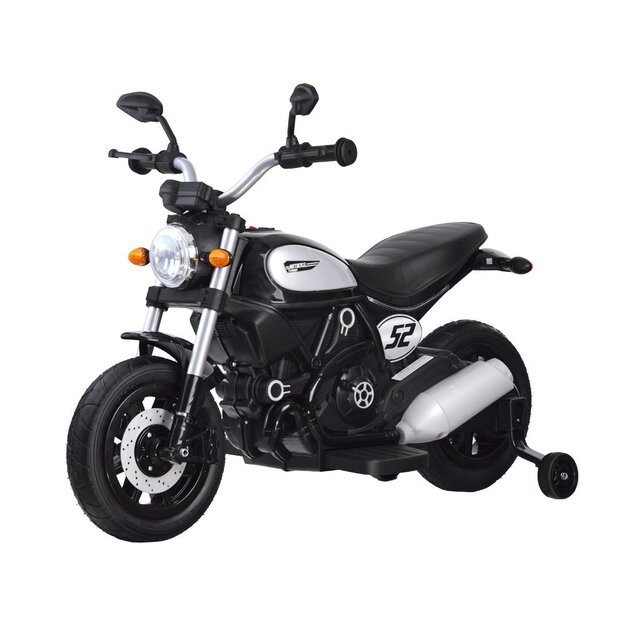 Vienvietis elektrinis motociklas vaikams Street Bob, juodas