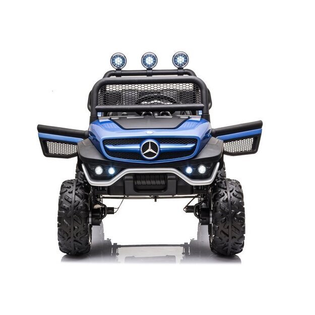 Vaikiškas vienvietis elektromobilis Mercedes Benz Unimog S, mėlynas lakuotas