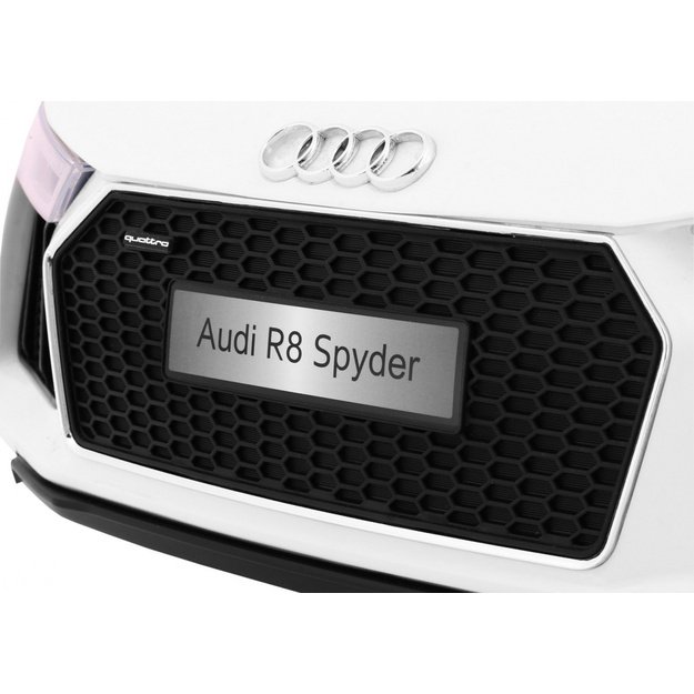 Vienvietis elektromobilis vaikams AUDI R8 Spyder RS, baltas