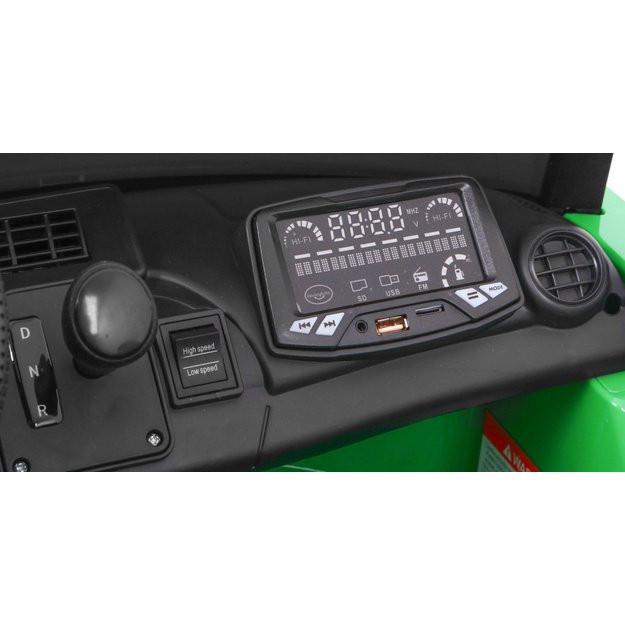 Dvivietis elektromobilis vaikams Mercedes-Benz GT R 4x4, žalias