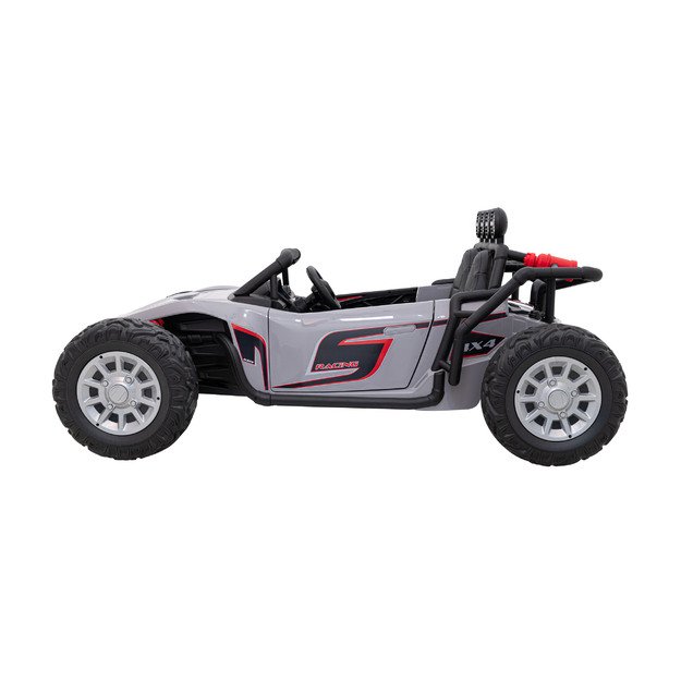 Dvivietis elektromobilis bagis Auto Buggy Racing 5, 24V, pilkas