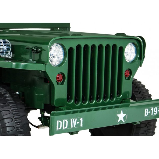 Dvivietis elektromobilis vaikams JEEP 4x4 Willy JH101, žalias