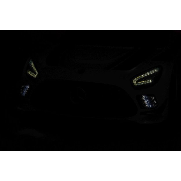 Vienvietis elektrinis sportinis automobilis Mercedes AMG GT3 vaikams, baltas