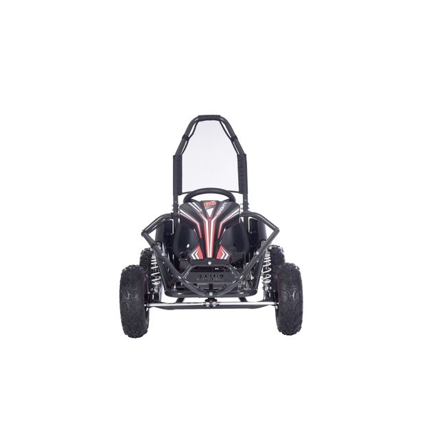 Vienvietis elektrinis sportinis kartingas MAIGHTY vaikams, juodas